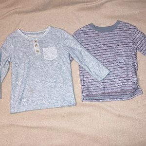 2 Gray Long Sleeve Shirts
